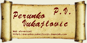 Perunko Vukajlović vizit kartica